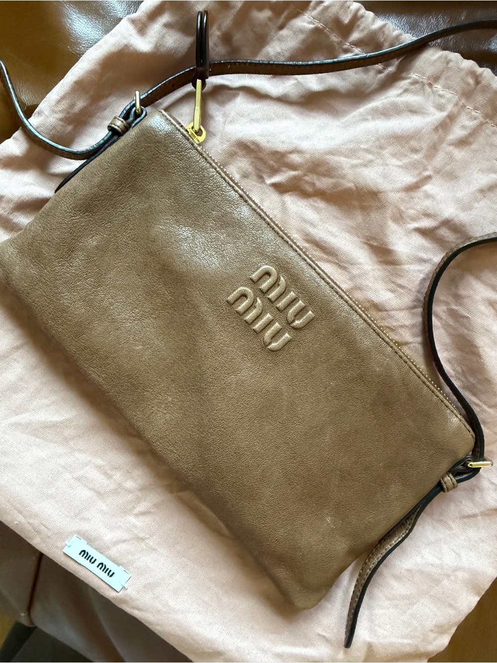 Miu Miu Shoulder Bag with Gold Hardware
